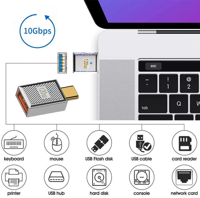 Alt view image 6 of 7 - xiwai USB 3.1 Type C Male to USB 3.0 A Female Adapter 10Gbps Mecha Cyberpunk Styles USB-C OTG Data Converter Alloy Shell