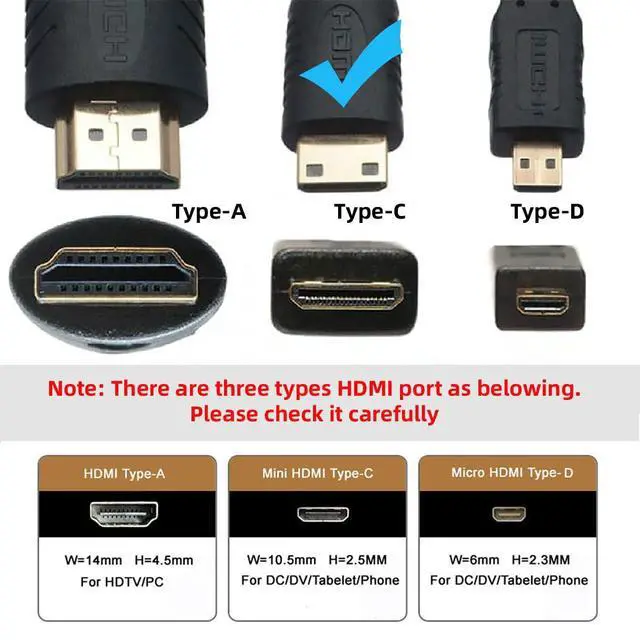 Alt view image 2 of 7 - UHD 4K DVI 24+1 to Mini HDMI 1.4 Type C Male to Female Extension Cable for HDTV Graphics Card Computer
