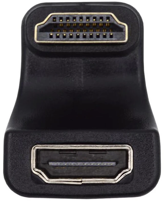 Main image of xiwai HDMI Female to HDMI Type-A Male 360 Degree Up Opposite U Shape Back Angled Port Savers Extension Converter Adapter