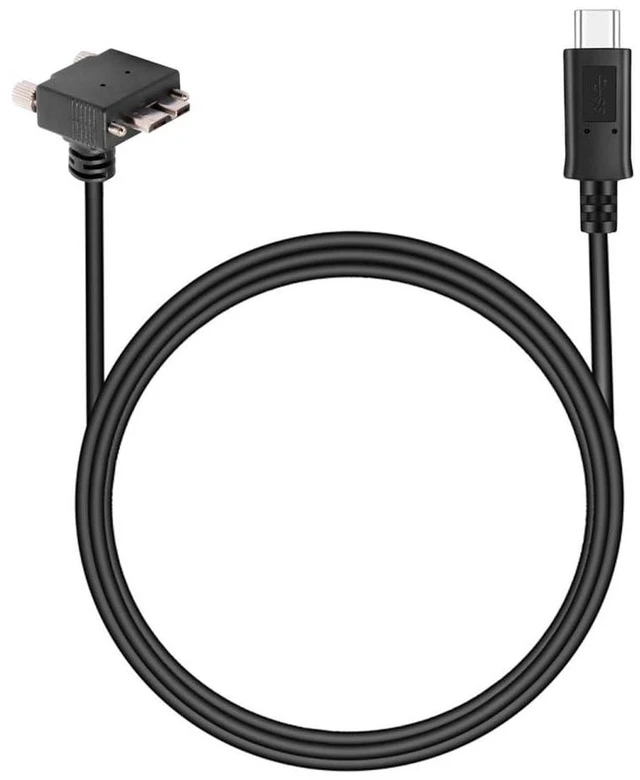 Alt view image 2 of 7 - xiwai Micro USB3.0 to USB-C Type-C Host Screw Mount 90 Degree Up Angled Data 5Gbps Cable for Industrial Camera Storage 100CM