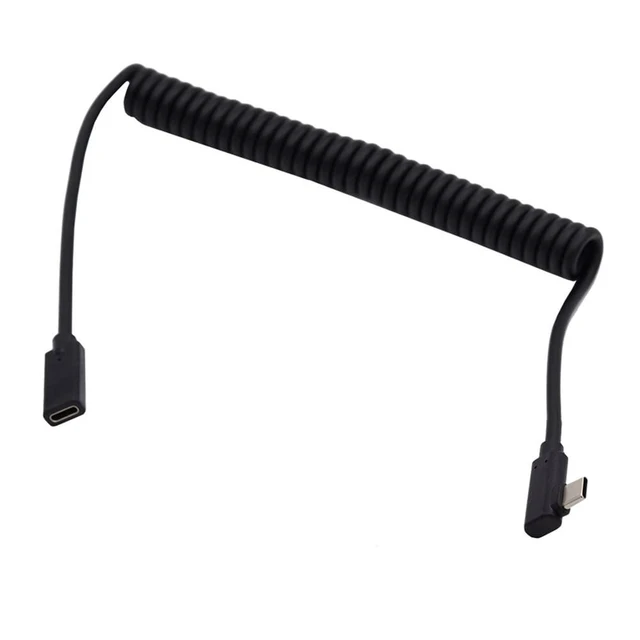Alt view image 2 of 7 - xiwai Stretch Coiled Type-C Male Micro to Female Keyboard Mouse Cable for Gaming Keyboard Extension Cable Power & Data