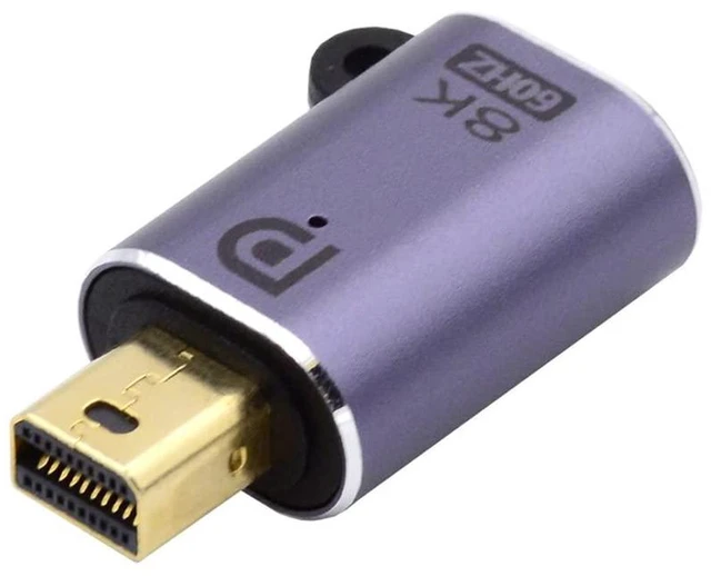 Alt view image 3 of 7 - xiwai 8K Mini DisplayPort 1.4 Male to Mini DP Female 60hz Adapter UHD 4K 144hz 7680 * 4320 Ultra-HD for Laptop PC Monitor Video