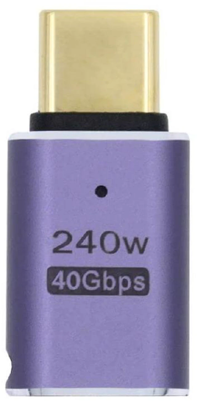 Main image of xiwai USB4 240W 40Gbps 8K 60Hz Adapter, Type C Male to Female 240W Power 40Gbps Data 8K Video Adapter for NS Phone Laptop (Male to Female)