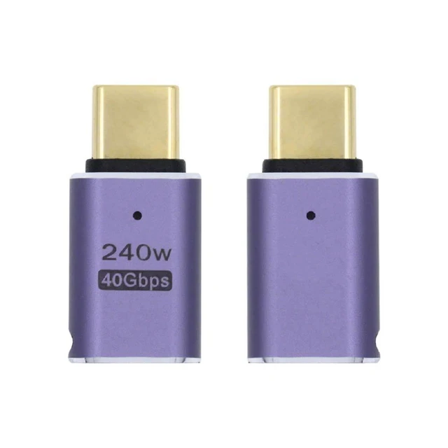 Alt view image 2 of 7 - xiwai USB4 240W 40Gbps 8K 60Hz Adapter, Type C Male to Female 240W Power 40Gbps Data 8K Video Adapter for NS Phone Laptop (Male to Female)