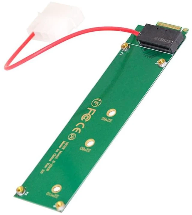 Alt view image 7 of 7 - xiwai Ruler 1U GEN-Z EDSFF Short SSD E1.S to NVMe NGFF M-Key 4X Host Carrier Adapter with Power