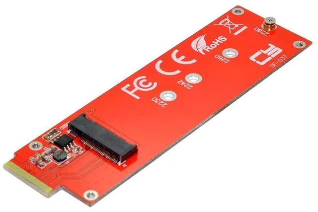 Alt view image 2 of 7 - xiwai NVMe NGFF M-Key 4X Host Adapter to Ruler 1U GEN-Z EDSFF Short SSD E1.S Carrier Adapter