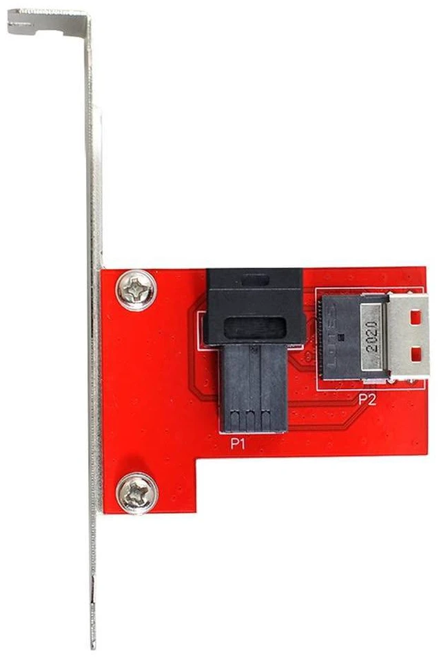 Main image of xiwai PCI-Express 4.0 Slimline SAS SFF-8654 to HD SFF-8643 PCBA Female Adapter with Bracket