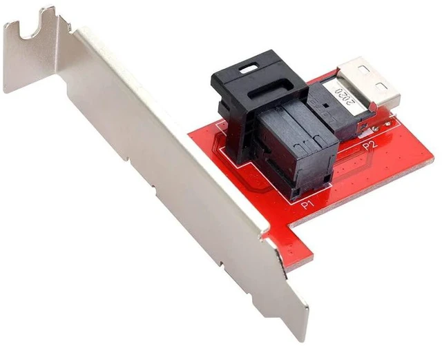 Alt view image 2 of 7 - xiwai PCI-Express 4.0 Slimline SAS SFF-8654 to HD SFF-8643 PCBA Female Adapter with Bracket