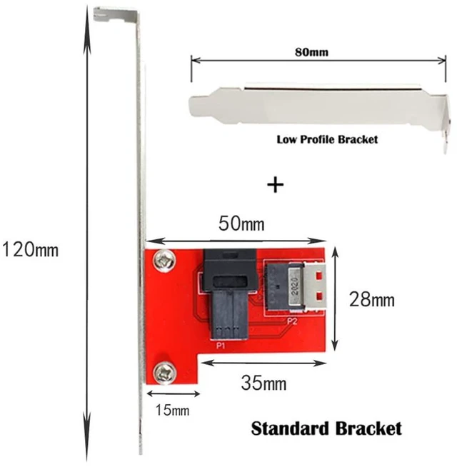 Alt view image 5 of 7 - xiwai PCI-Express 4.0 Slimline SAS SFF-8654 to HD SFF-8643 PCBA Female Adapter with Bracket