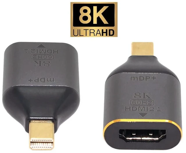 Alt view image 4 of 7 - xiwai Mini DisplayPort 1.4 Source to HDMI 2.0 Display 8K 60hz UHD 4K Mini-DP to HDMI Male Monitor Adapter Connector