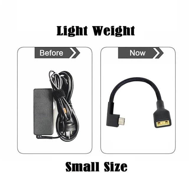 Alt view image 5 of 7 - xiwai Rectangle Jack 11.0 * 4.5mm Input to 3Pin Power Plug Cable Compatible for Laptop Blade Pro 17 and Blade 15 Model Support 230W/160W Charge Adapter