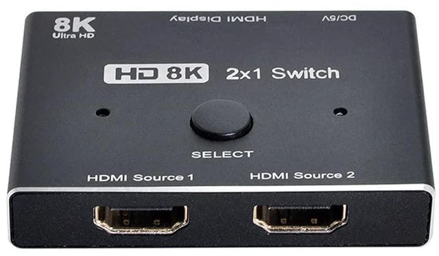 Alt view image 4 of 7 - Xiwai 8K 60hz HDMI-Compatible 2.1 Switch Hub 2-IN-1-OUT Support HDCP SST Extended 4K 60hz