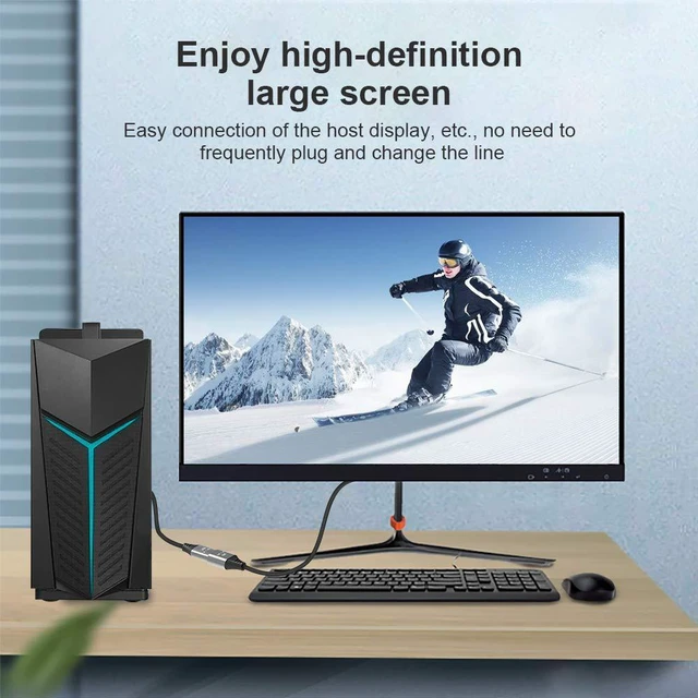 Alt view image 4 of 6 - xiwai DisplayPort 1.4 8K 60hz Extension Cable Male to Female Ultra-HD UHD 4K 144hz DP to DP Cable 7680 * 4320 for Video PC Laptop TV Model: DP-031-1.0M
