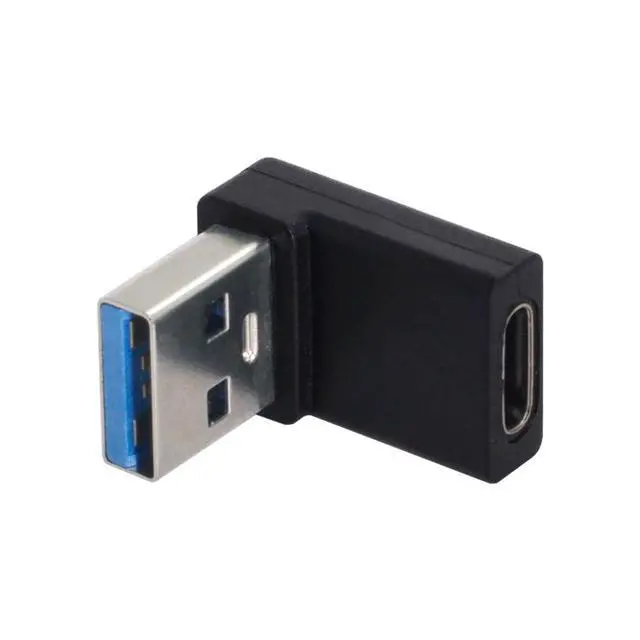 Alt view image 2 of 6 - CY USB C to USB Adapter,USB Type C Female to Type A Male Data Adapter 90 Degree UP Angled for Laptop Desktop