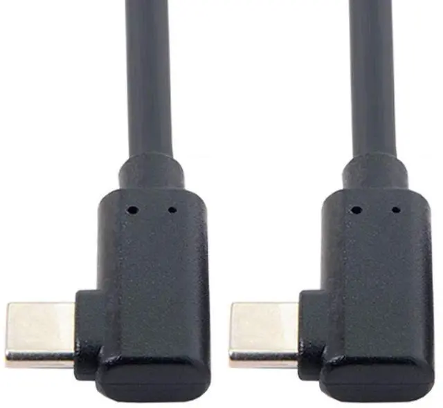 Alt view image 3 of 6 - USB-C Type-C to Type-C Cable Gen2 10Gbps 65W Dual 90 Degree Left Right Angled Type 1M