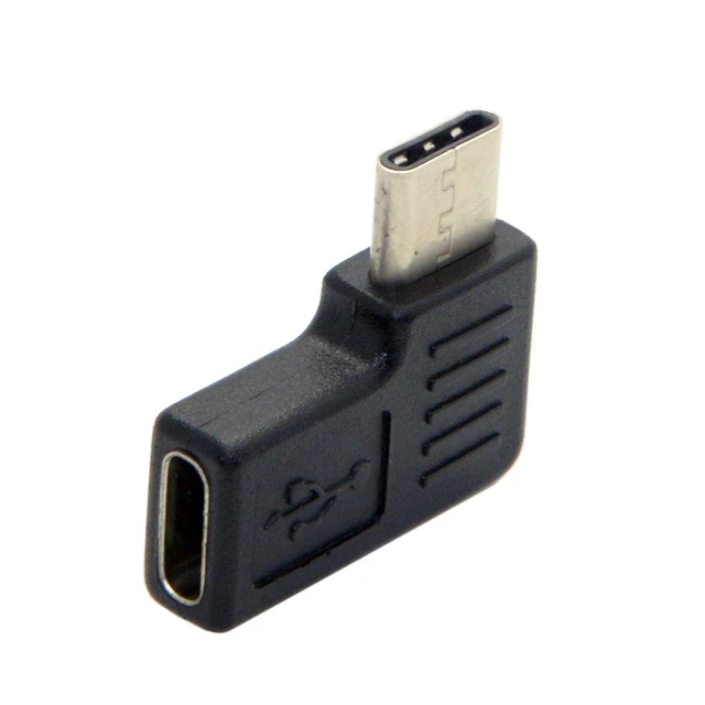 Alt view image 3 of 7 - JSER 90 Degree Right & Left Angled USB 3.1 Type-C Male to Female Extension Adapter for Laptop & Phone