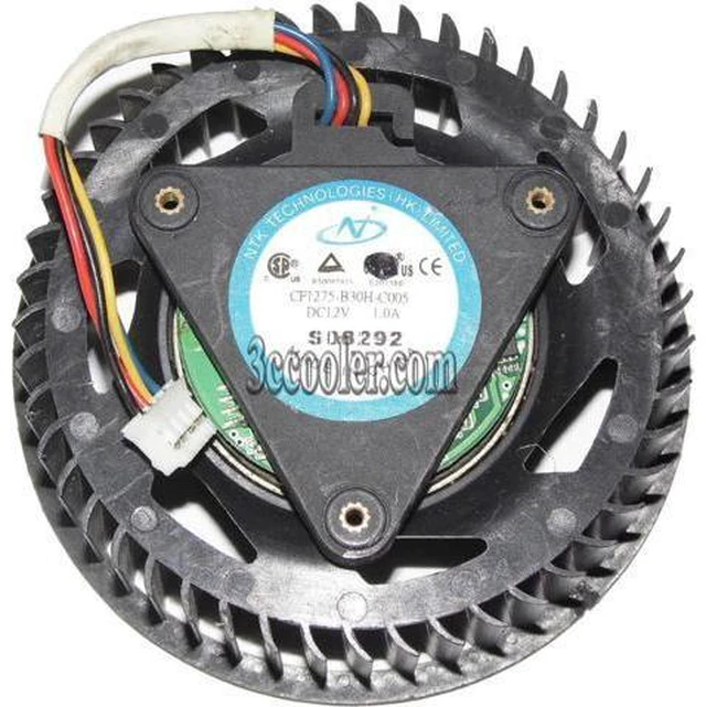 Main image of for NTK CF1275-B30H-C005 12V 1.0A 4 wires 4 pins Fan for Sapphire ATI HIS HD4870X2 HD4870 HD6850 graphcis card