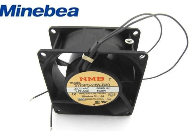 Alt view image 2 of 3 - for Original 80x38mm NMB 3115PS-23W-B30 230V 1 Phase 2 Wires metal frame 8CM AC axial Fan