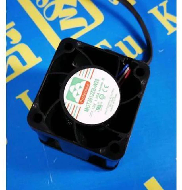 Alt view image 3 of 4 - for 38*28mm MGT3812ZB-W28 DC12v 1A Balls bearing 4 wires 4 pins violence fan