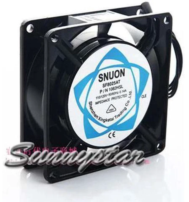 Alt view image 2 of 3 - for SUNON 8025 8CM SF8025AT 1082HSL 110~120VAC 50~60Hz 0.1A Sleeve Bearing 2Wires Coolign Fan