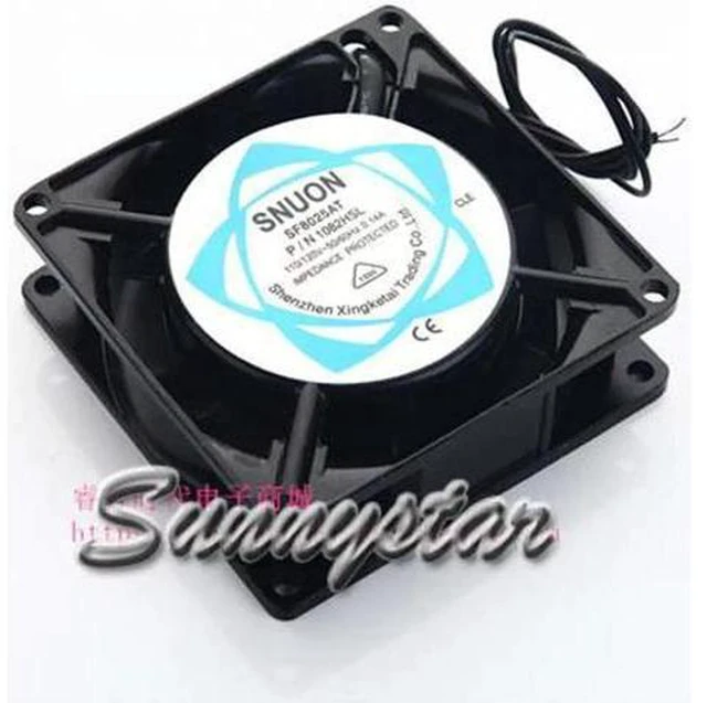 Alt view image 3 of 3 - for SUNON 8025 8CM SF8025AT 1082HSL 110~120VAC 50~60Hz 0.1A Sleeve Bearing 2Wires Coolign Fan