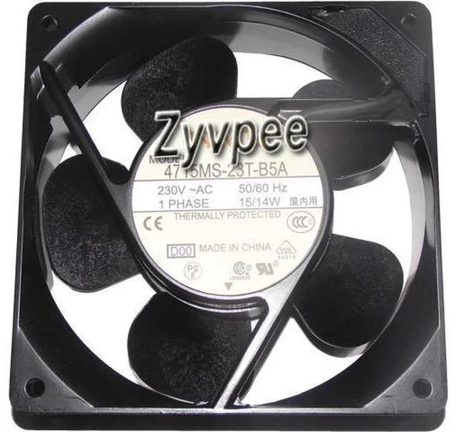 Main image of for NMB 12038 4715MS-23T-B5A AC230V 15/14W 2 Pins 12cm UPS AC Axial Fan