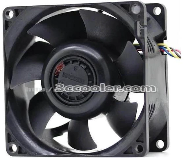 Alt view image 2 of 2 - for Original Nidec V80E12BGA7-07 8038 8CM DC Fan with 12V 1.73A 4 Wires 4 Pins For 44x1819 X3610 Server