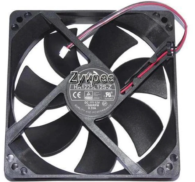 Alt view image 6 of 6 - for 120*25mm HA1225L12S-Z DC12V 0.33A 2 wires 2 pins 12CM case fan