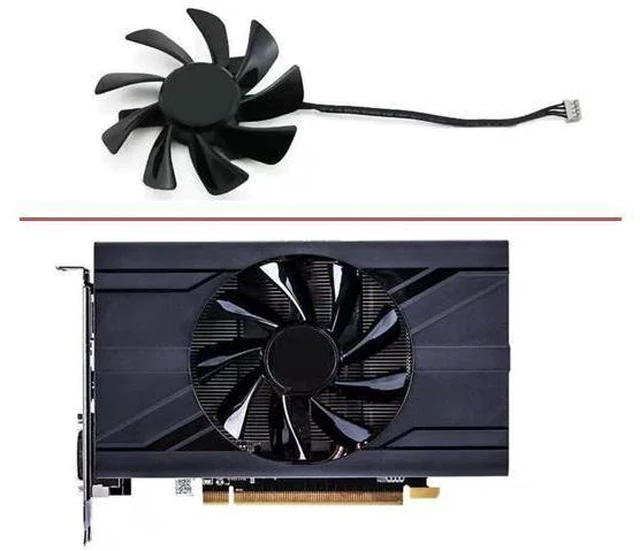 Alt view image 3 of 6 - Graphics Card Cooling Fans Suitable forSapphire RX 470D Gold OC RX 470D Platinum OC RX 570 Pulse ITX Series Desktop T129215SU 85mm 12V 0.5A 4Pin Video Card Cooler Fans GPU Fan