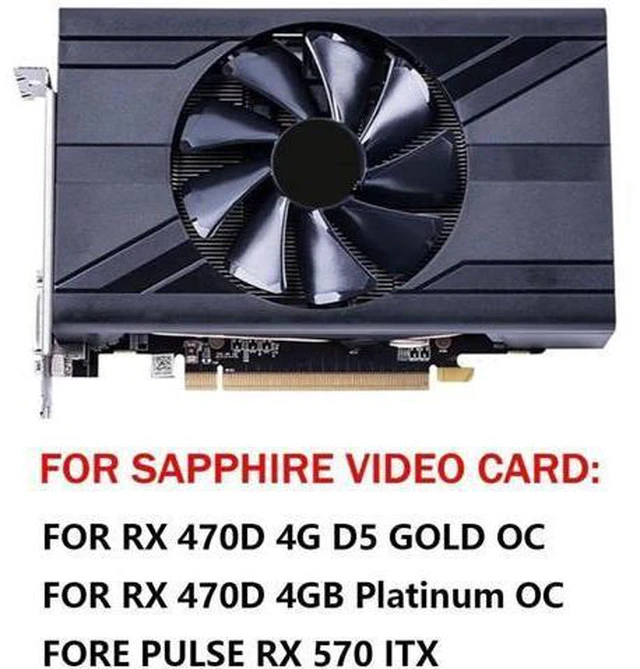 Alt view image 6 of 6 - Graphics Card Cooling Fans Suitable forSapphire RX 470D Gold OC RX 470D Platinum OC RX 570 Pulse ITX Series Desktop T129215SU 85mm 12V 0.5A 4Pin Video Card Cooler Fans GPU Fan