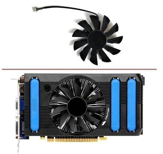 Alt view image 4 of 6 - Graphics Card Cooling Fans Suitable forMSI GTX 950 1060 R6 770 N550GTX Ti N640GT N650 N450 R7 250 360 R7750 R7770 Series Desktop PLA09215B12H 85mm 12V 0.55A 4Pin Video Card Cooler Fans GPU Fan
