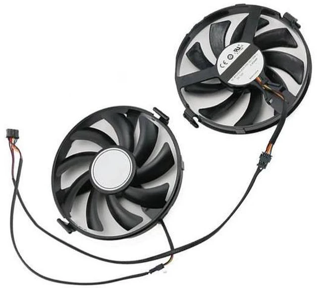 Main image of Graphics Card Cooling Fans Suitable forXFX R7 350 360 370 R9 380 370X 380X RX 460 560 Series Desktop FDC10U12S9-C 93mm 12V 0.45A 4Pin Video Card Cooler Fans GPU Fan