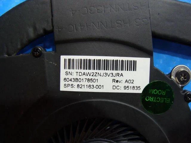 Alt view image 2 of 5 - Aomoproing Cpu cooling fan for HP EliteBook 745 G4 14 inches with Heatsink 821163-001 6043B0178501