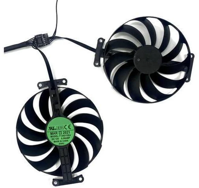 Main image of Graphics Card Cooling Fan Replacement forASUS ATS RTX3060 Dual RTX3060Ti RTX3070 V2 OC Series T129215SU 95mm 12V 0.5A 7PIN 6Wires Video Card Cooler Fans GPU Fan (2PCS)