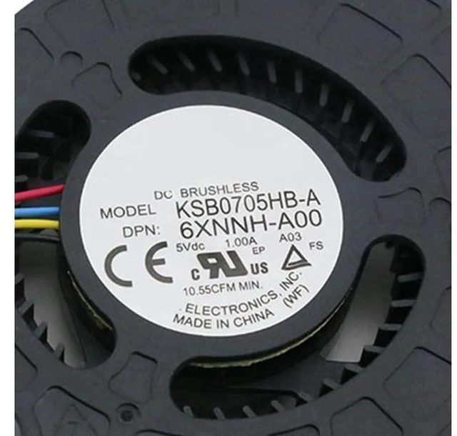 Alt view image 4 of 6 - Graphics Card Cooling Fans Suitable forDELL Alienware ALWAR-2508 Alpha Game Series KSB0705HB-A 6XNNH-A00 5V 1.0A 4Pin Desktop Video Card Cooler Fans GPU Fan