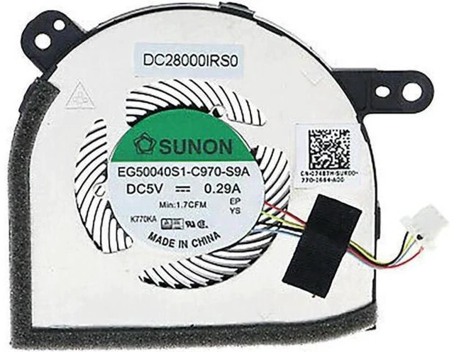 Alt view image 3 of 5 - Aomoproing Cpu cooling fan for Dell 5285 12 5290 07487H 7487H EG50040S1-C970-S9A