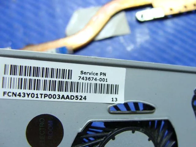 Alt view image 2 of 5 - Aomoproing Cpu cooling fan for HP Chromebook 14-q010nr 14 inches with Heatsink 743674-001