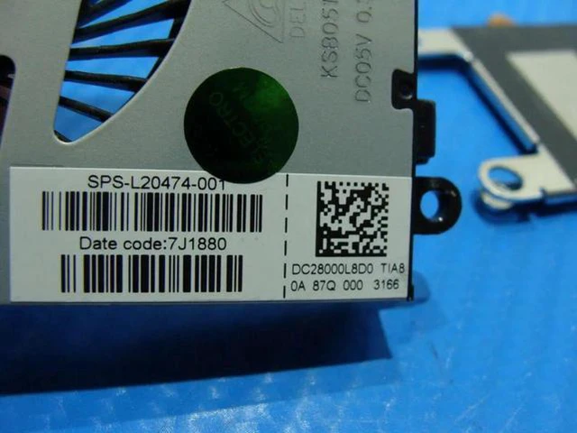 Alt view image 3 of 5 - Aomoproing Cpu cooling fan for HP 15-db0076nr 15.6 inches with Heatsink L20483-001 L20474-001