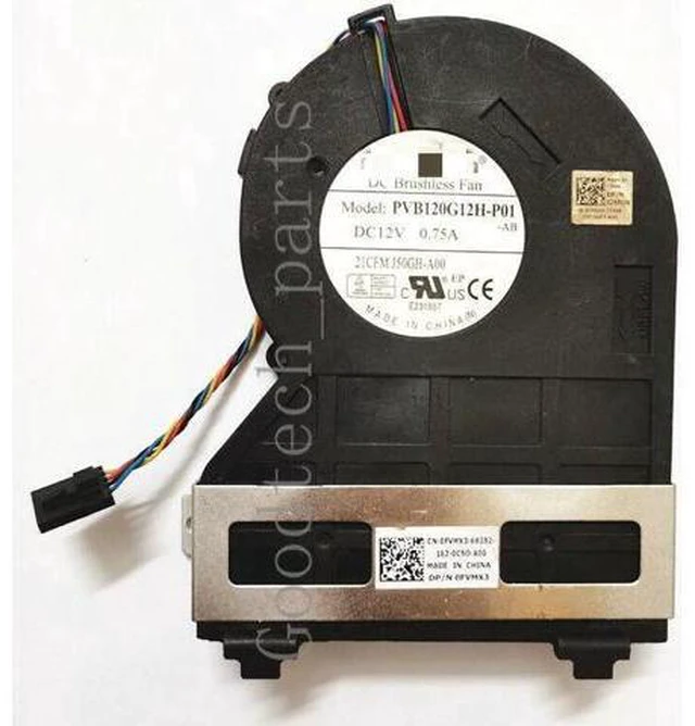 Alt view image 3 of 5 - Aomoproing Cpu cooling fan for Dell 390 3010 790 7010 9010 990 4 wire PVB120G12H-P01