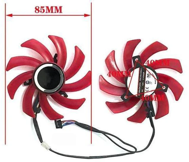 Main image of Graphics Card Cooling Fans Suitable forXFX RX 460 470D 550 560 560D 2G 4G Series Desktop FDC10U12S9-C 85mm 12V 0.45A 4Pin Video Card Cooler Fans GPU Fan