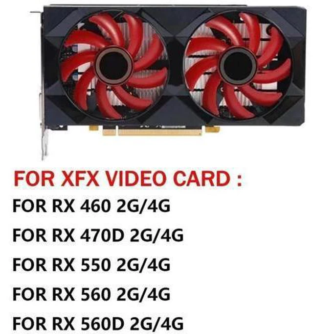 Alt view image 3 of 6 - Graphics Card Cooling Fans Suitable forXFX RX 460 470D 550 560 560D 2G 4G Series Desktop FDC10U12S9-C 85mm 12V 0.45A 4Pin Video Card Cooler Fans GPU Fan