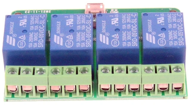 Alt view image 5 of 7 - 4-Channel Micro-USB HID Drive-Free USB Computer Control Switch Relay Module