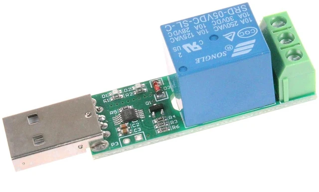 Alt view image 2 of 7 - HID Drive-Free USB Computer Control Switch Relay Module USB Smart Switch Control Plug and Play (1-Channel USB)