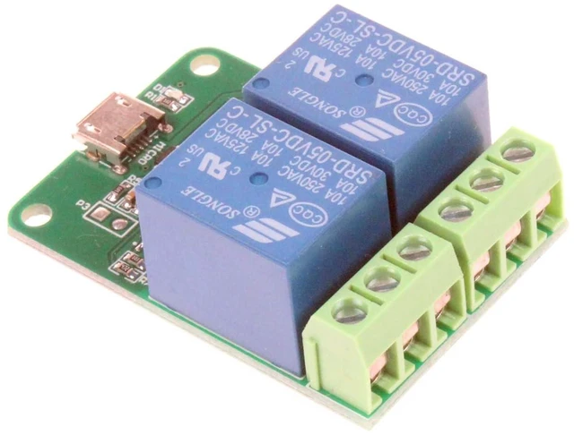 Alt view image 4 of 7 - HID Drive-Free USB Computer Control Switch Relay Module USB Smart Switch Control Plug and Play (2-Channel Micro-USB)
