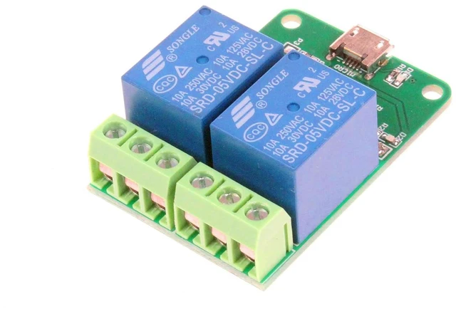 Alt view image 5 of 7 - HID Drive-Free USB Computer Control Switch Relay Module USB Smart Switch Control Plug and Play (2-Channel Micro-USB)