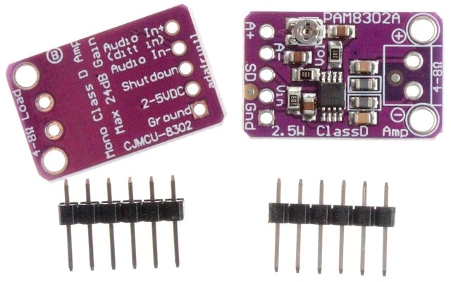 Alt view image 3 of 5 - PAM8302 2.5W Single Channel Class D Audio Power Amplifier Amp Development Board (Pack of 2)