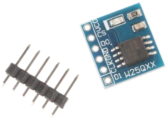 Alt view image 2 of 4 - W25Q64 64Mbit 8MByte Flash Memory Module DataFlash SPI Interface Blue