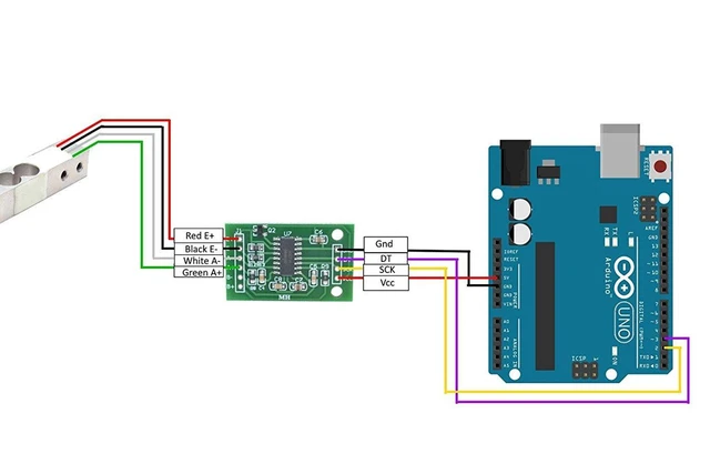 Alt view image 3 of 7 - 1kg 5kg 10kg 20kg Load Cell and HX711 Combo Pack Kit - Load Cell Amplifier ADC Weight Sensor (5kg+HX711)