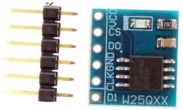 Alt view image 2 of 7 - W25Q64 Flash Memory Module Data Flash SPI Interface (Pack of 5)