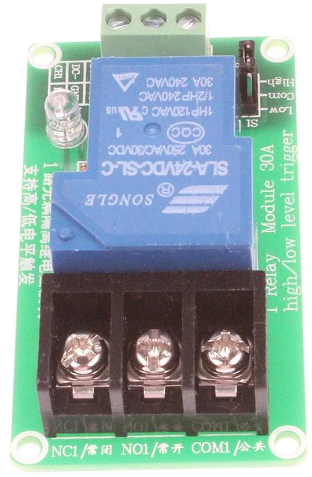 Alt view image 6 of 7 - 30A 1-Channel Relay Module High Low Level Trigger with Optocoupler Isolation Load DC 30V AC 250V 30A for PLC Automation Equipment Control Industrial Control (1-Channel 24V)